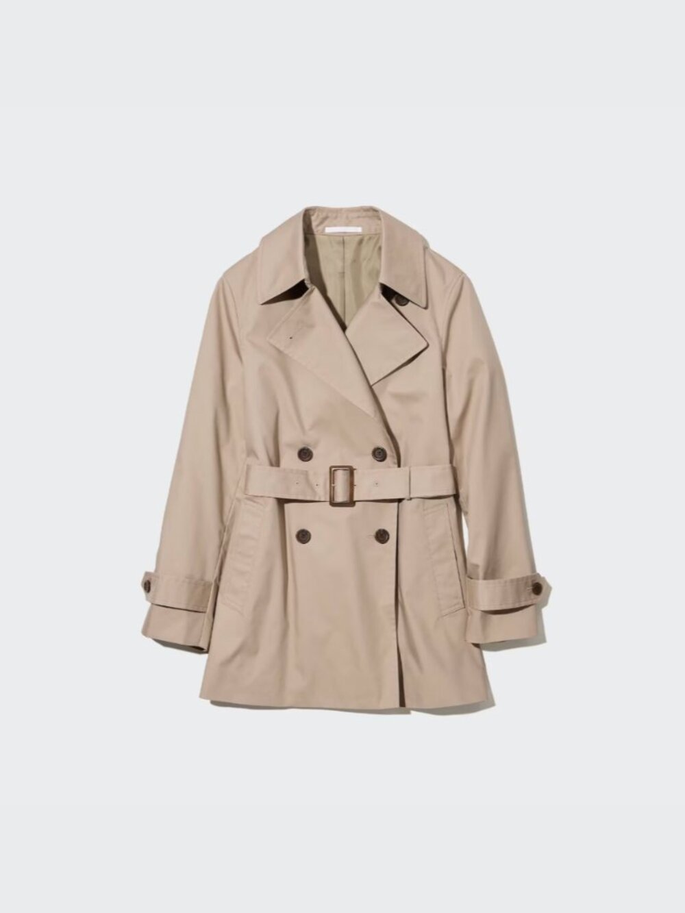 Uniqlo Short Trench Coat Beige XS